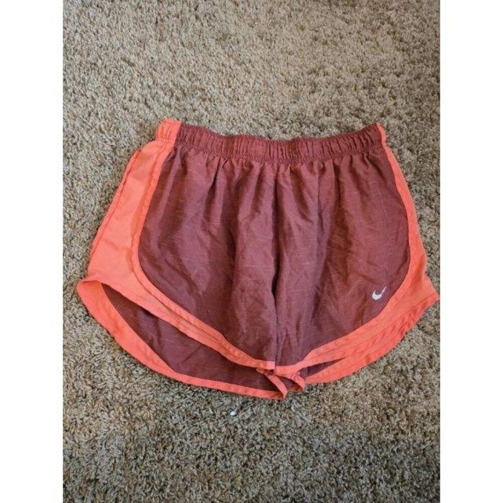 Nike Tempo Shorts Dri Fit Womens Large Orange Running Training Gym Active